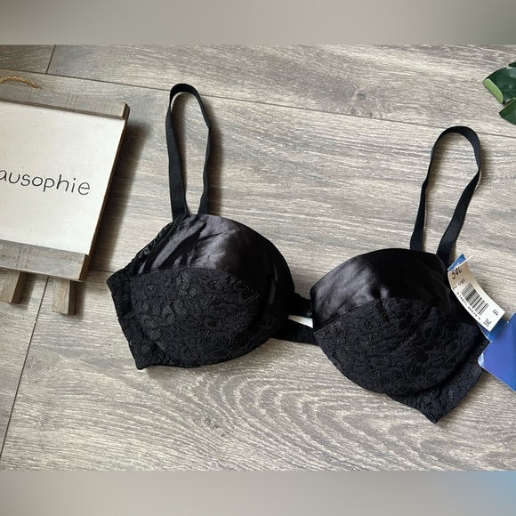 Vintage maidenform Rendevous satin and lace underwire padded bra w bow 34C NWT! - Picture 1 of 8